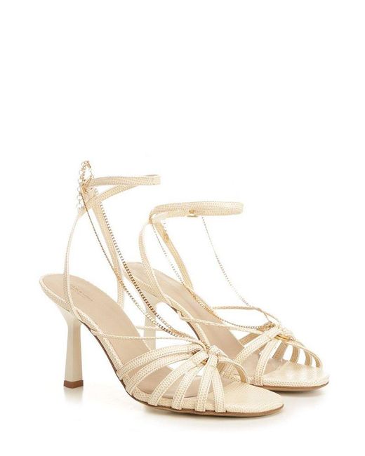 Golden Goose Deluxe Brand Natural Ankle Strap Chain-Detailed Sandals