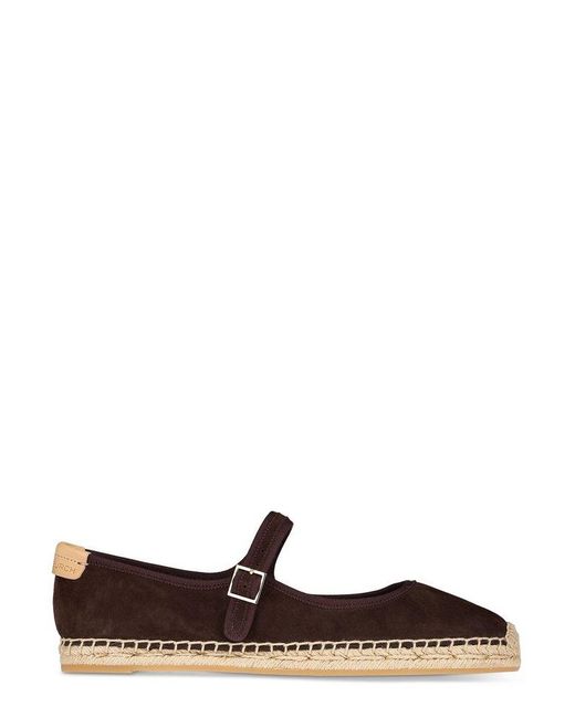 Tory Burch Brown Mary Jane Espadrilles