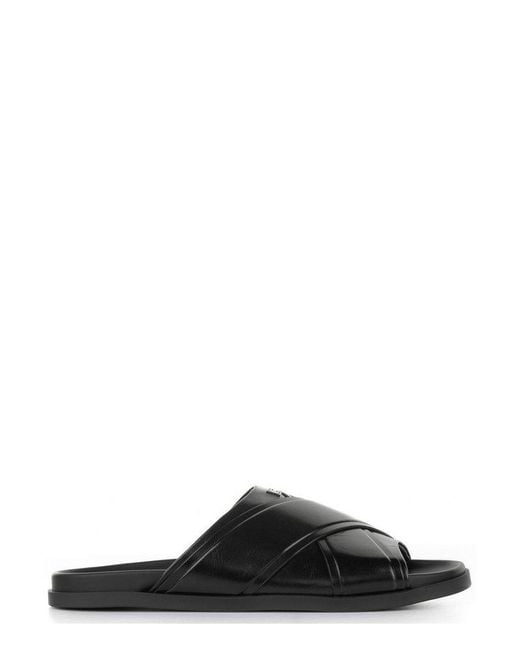 Givenchy Black 4g Plaque Flat Sandals for men