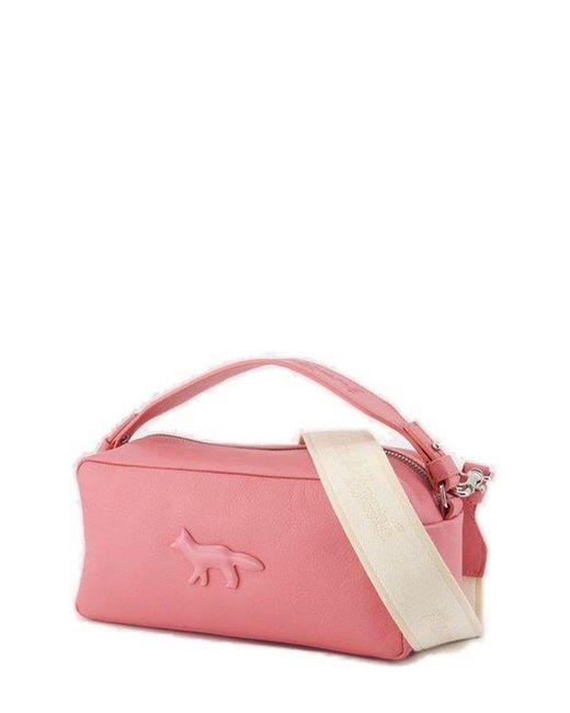 Maison Kitsuné Pink Maison Kitsune Fox Patch Shoulder Bag
