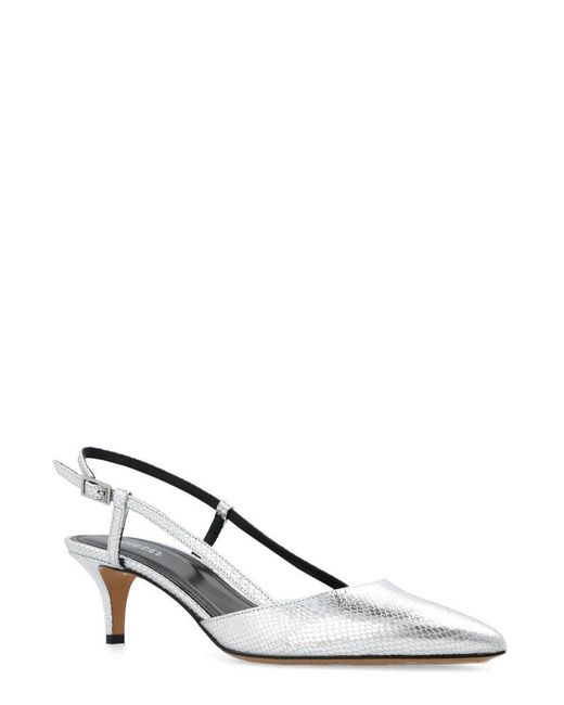 Isabel Marant Pilia Pointed Toe Pumps in White | Lyst