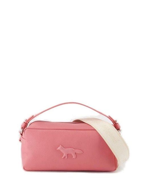 Maison Kitsuné Pink Maison Kitsune Fox Patch Shoulder Bag