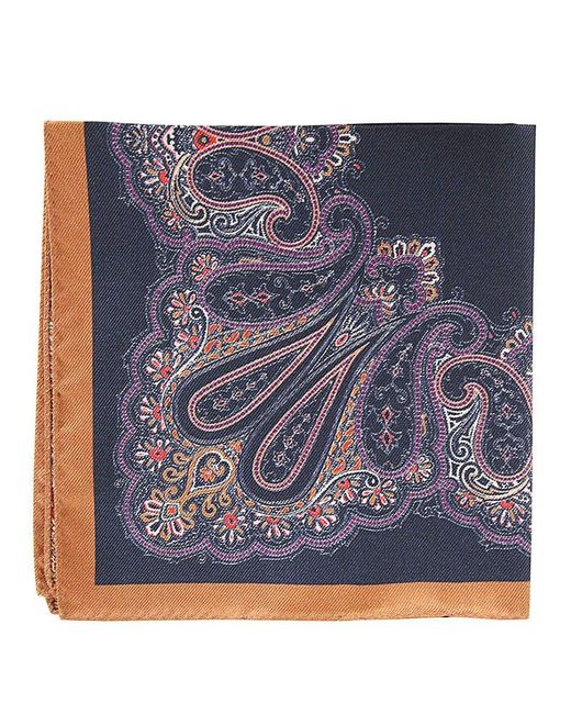 ETRO paisley-print jacquard scarf - Blue