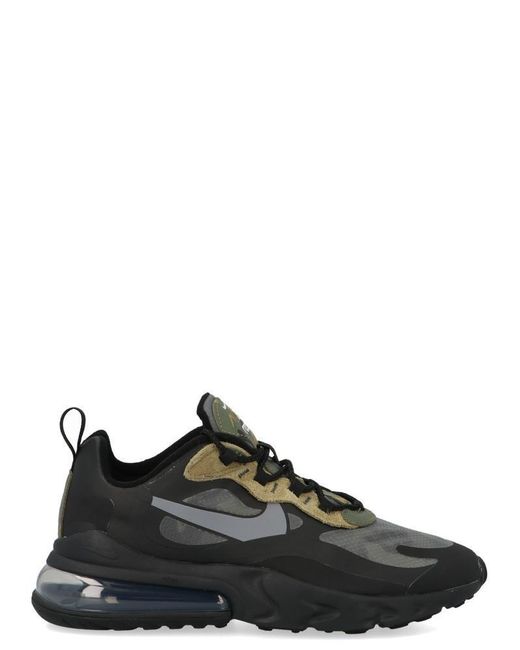 Nike Leather Air Max 270 React Sneakers In Black Camo Black For Men Lyst