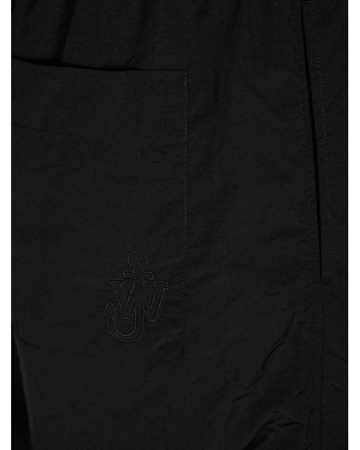 J.W. Anderson Black Panelled Elastic Waist Joggers for men
