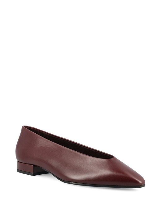 Loro Piana Brown Rebecca Pointed-Toe Ballerina Shoes