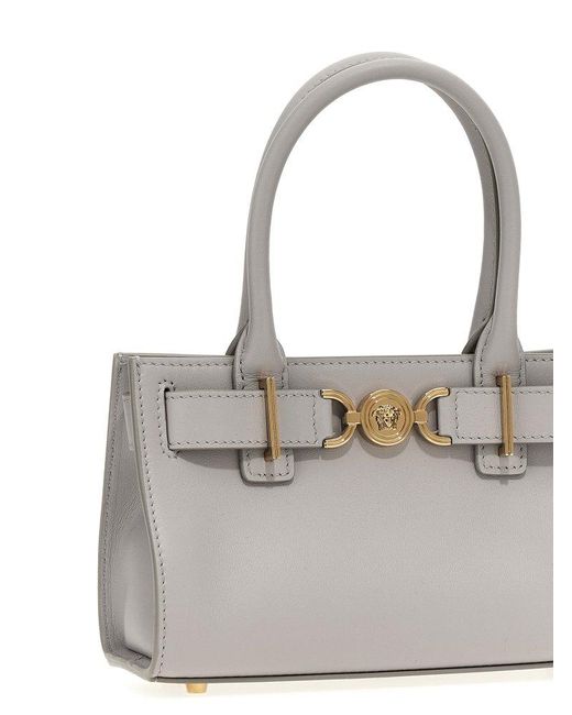 Versace Gray 'Medusa '95' Small Shopping Bag