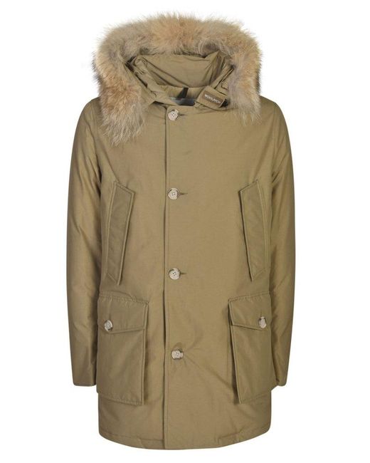 Woolrich Green Arctic Hooded Parka for men