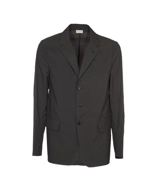Dries Van Noten Single-breasted Tailored Blazer in Black for Men | Lyst