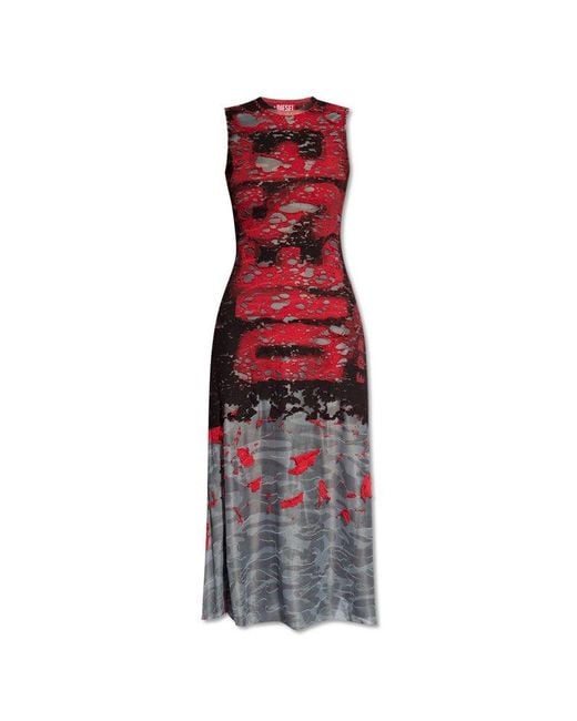 DIESEL Red D-Bisco-Dev Sleeveless Dress