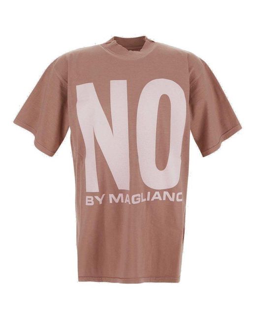 Magliano Pink Logo Printed Short-sleeved T-shirt for men