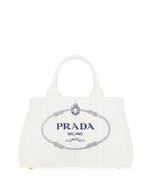 prada printed tote