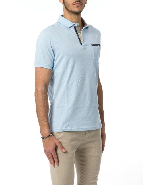 Barbour Blue Pocket-detailed Polo Shirt for men