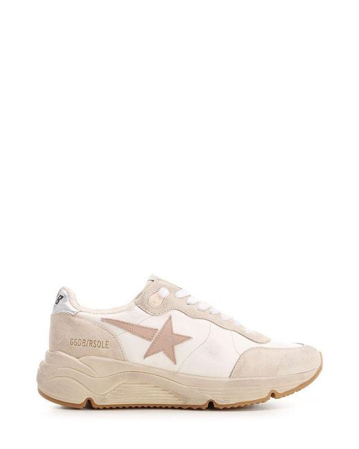 Golden Goose Running Sole Lace-up Sneakers in Pink | Lyst