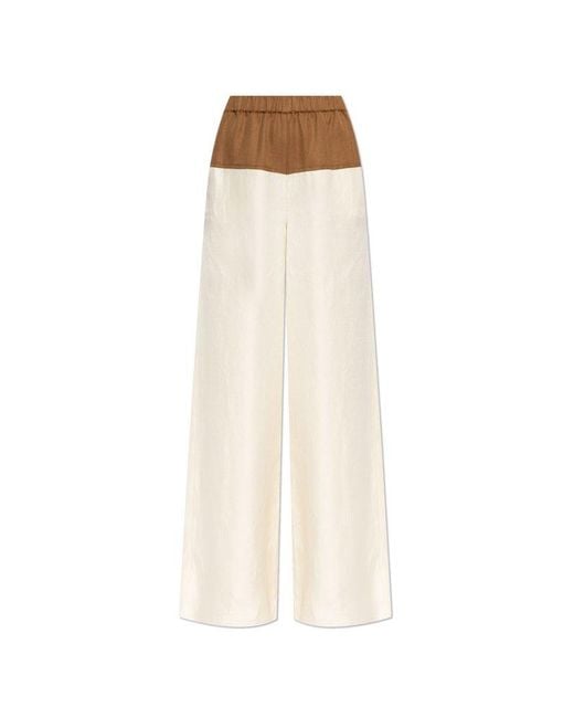 Max Mara White Linen Trousers Gestro