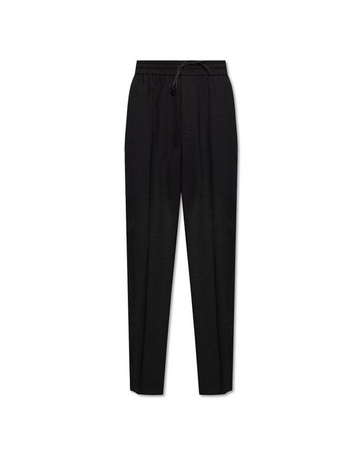 Emporio Armani Black Pleat-front Trousers, for men