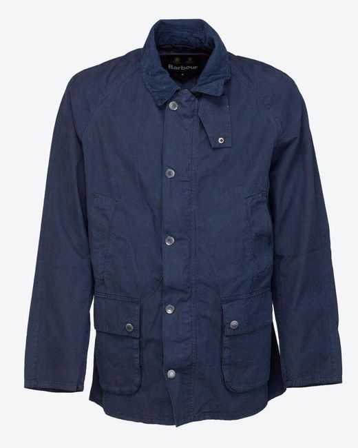 Barbour Blue Collared Long-sleeved Overshirt for men