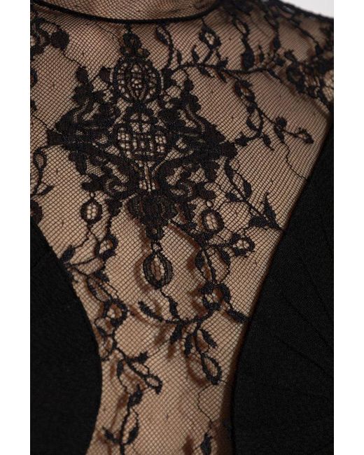 Givenchy Black Dress With Lace Inserts