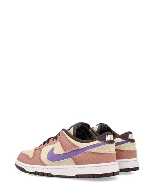 Nike Pink Dunk Low Round Toe Sneakers