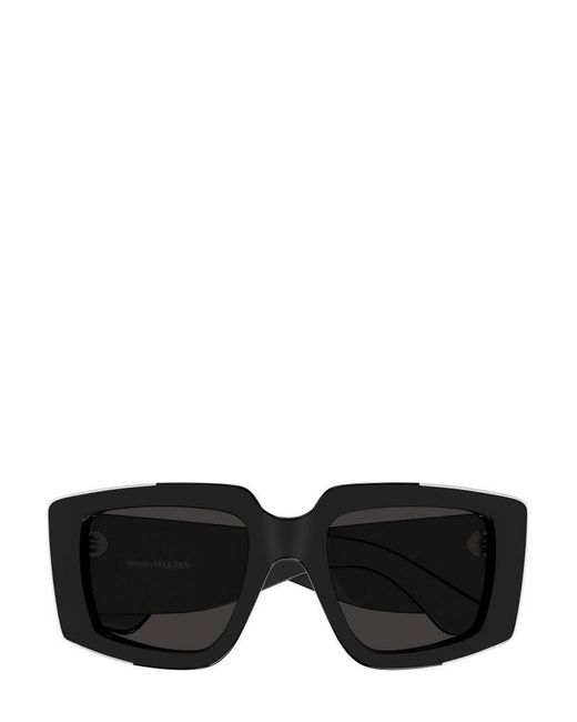 Alexander McQueen Black Square Frame Sunglasses
