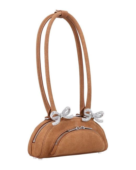 Self-Portrait White Curved Mini Shoulder Bag