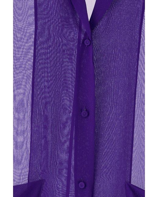 Max Mara Studio Purple Long Duster Coat