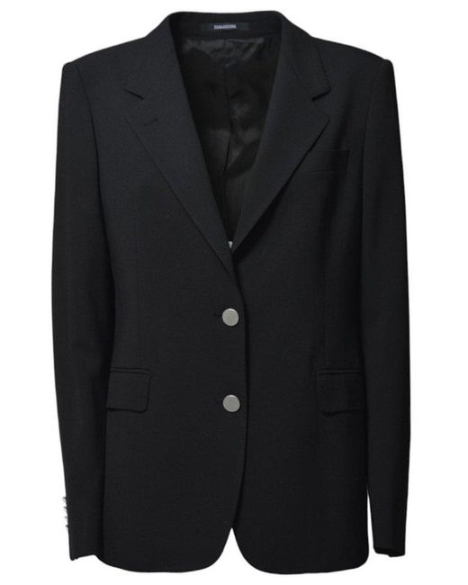 Tagliatore Black Single-Breasted Tailored Blazer