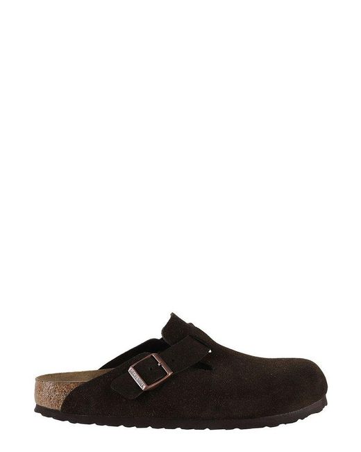 Birkenstock Black Buckle Detailed Slip-On Sandals