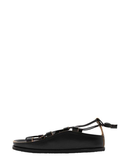 Lemaire Black Strappy Sandals