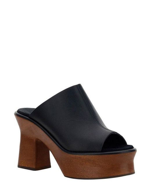 Ferragamo Slipon Platform Sandals in Black Lyst