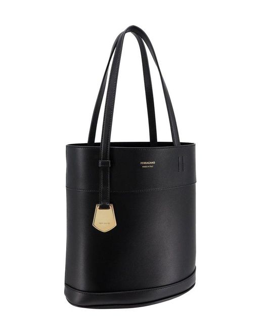 Ferragamo Black Charming Tote Bag N/s (s)