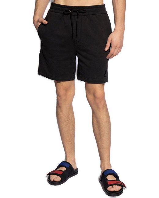 Moose Knuckles Black 'clyde' Shorts With Logo, for men