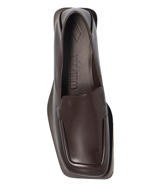 The Attico Black Square-Toe Loafers