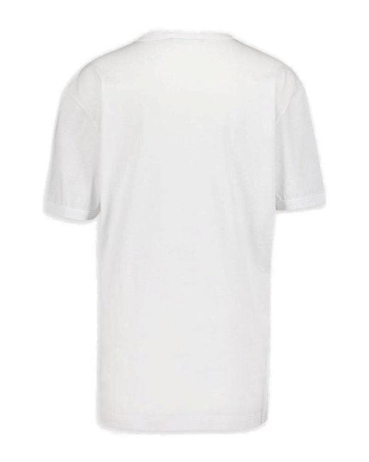 Dolce & Gabbana White V-Neck T-Shirt for men