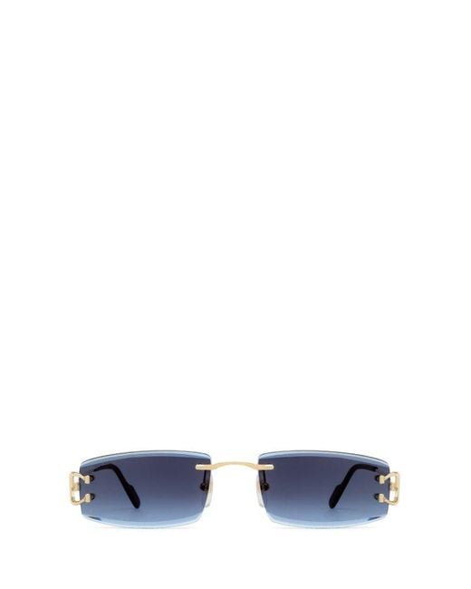 Cartier Blue Rectangular-frame Sunglasses for men
