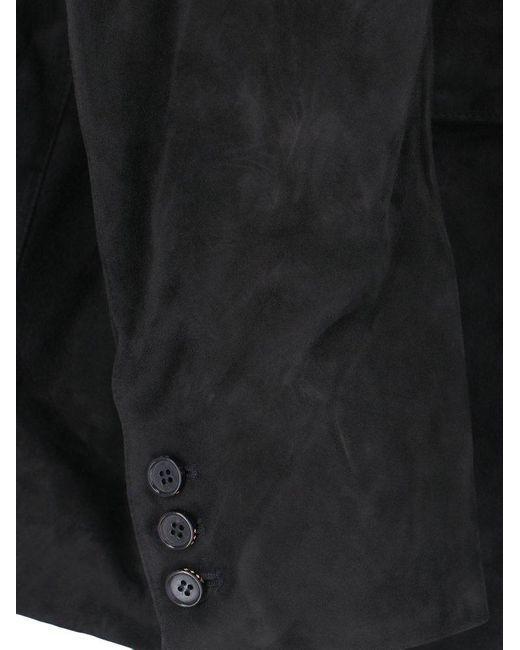 TONYWACK Black Buttoned Jacket for men