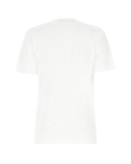 DSquared² White Logo Printed Crewneck T-shirt