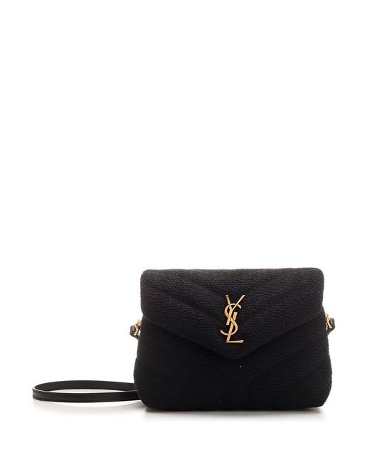 Saint Laurent Black Toy Loulou Quilted Crossbody Bag