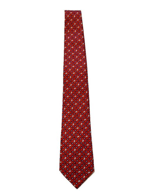 Etro Red All-over Paisley Patterned Tie for men
