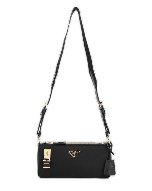 Prada Black Zipped Small Shoulder Bag