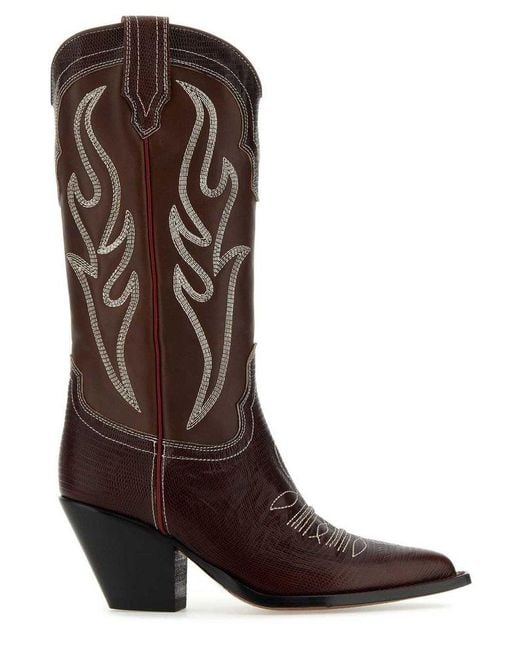 Sonora Boots Brown Western Embroidered Boots