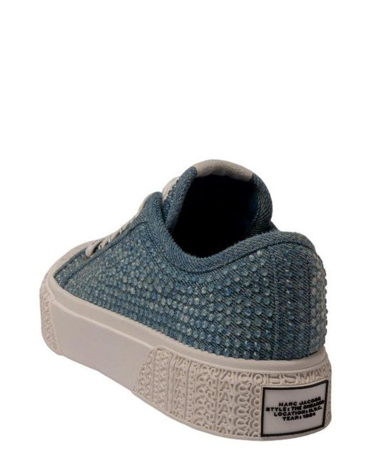 Marc Jacobs Blue Embellished Denim Sneakers