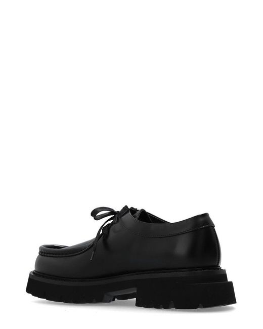 Ferragamo Black Lace-up Derby Shoes for men