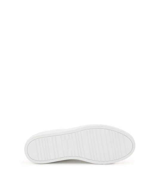Paul Smith White Stripe-detailed Lace-up Sneakers for men