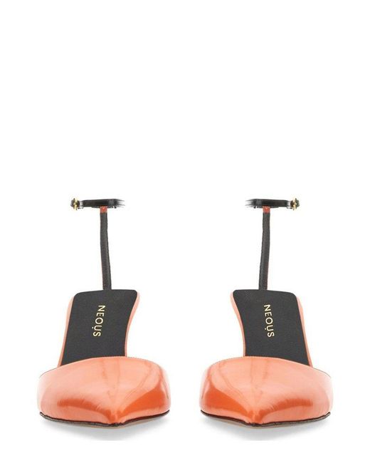 Neous Orange Toliman Chic Ankle Strap Pumps