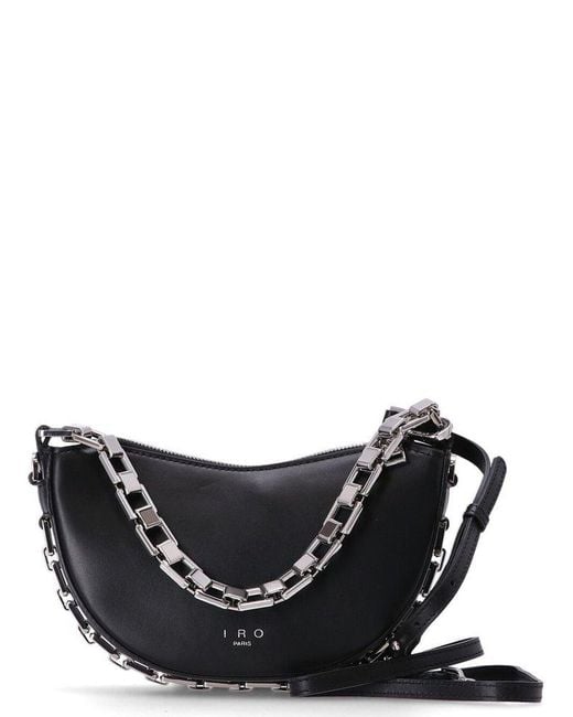 IRO Black Arc Baby Chain-link Small Shoulder Bag