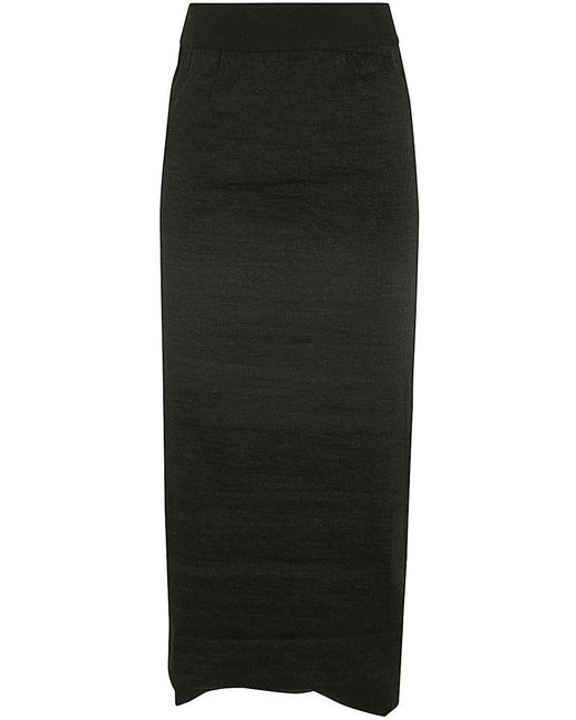 Uma Wang Black Rear Slit Glow Skirt