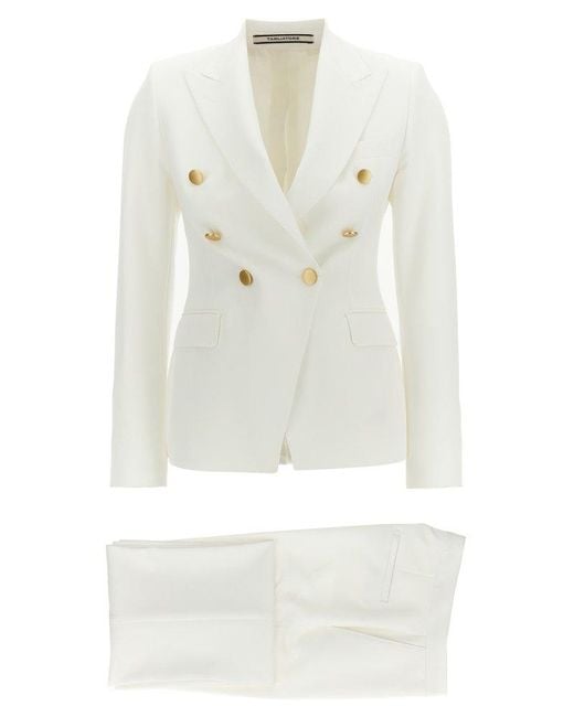 Tagliatore White Two-Piece Tailored Suit