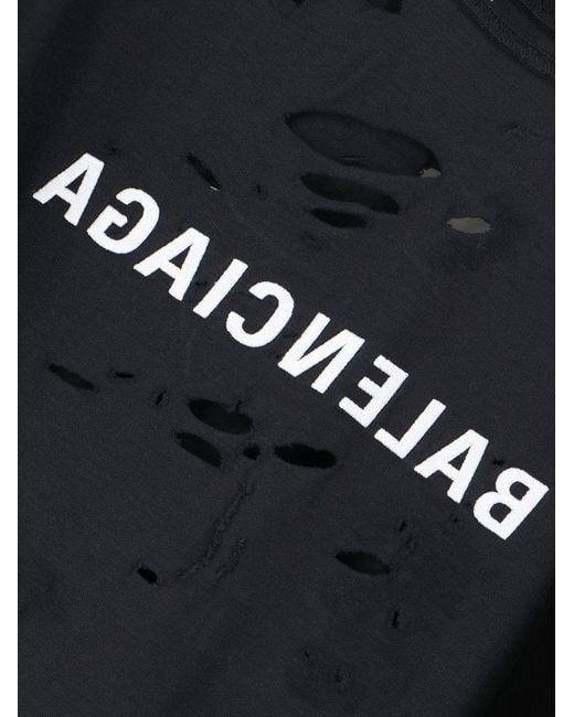 Balenciaga Black T-Shirt With Logo