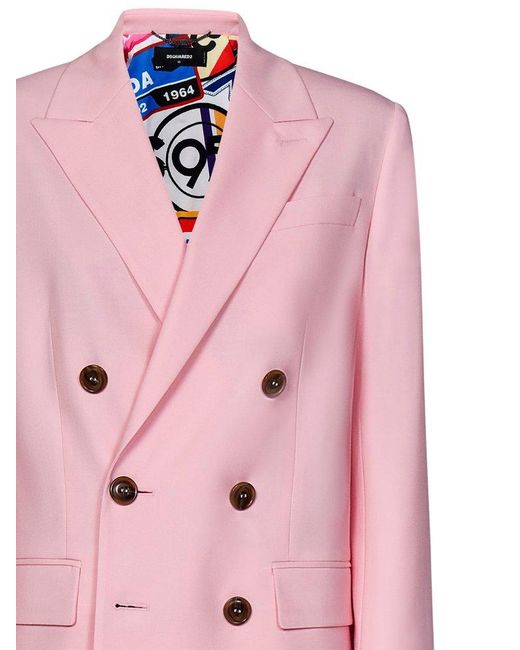 DSquared² Pink New York D.b. Short Suit